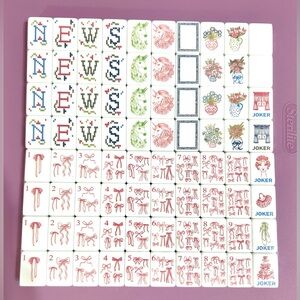 American Mahjong Tile Set Grandmillennial Coquette Mahjong